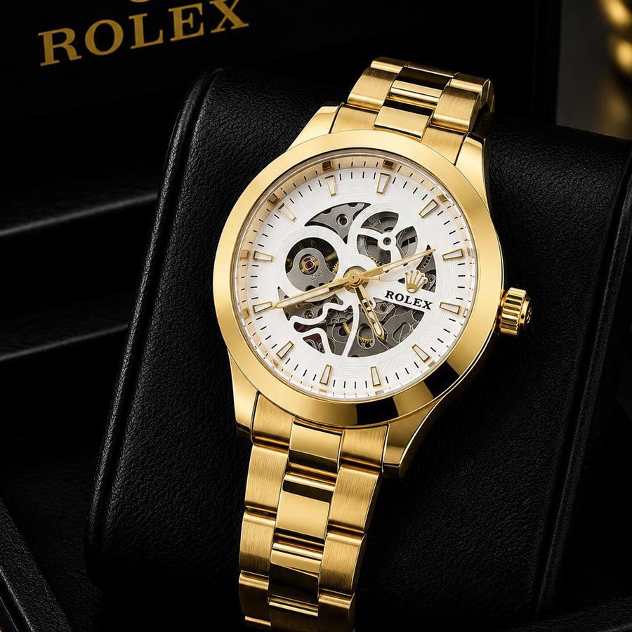 White & Gold Automatic Watch - Legacy Core