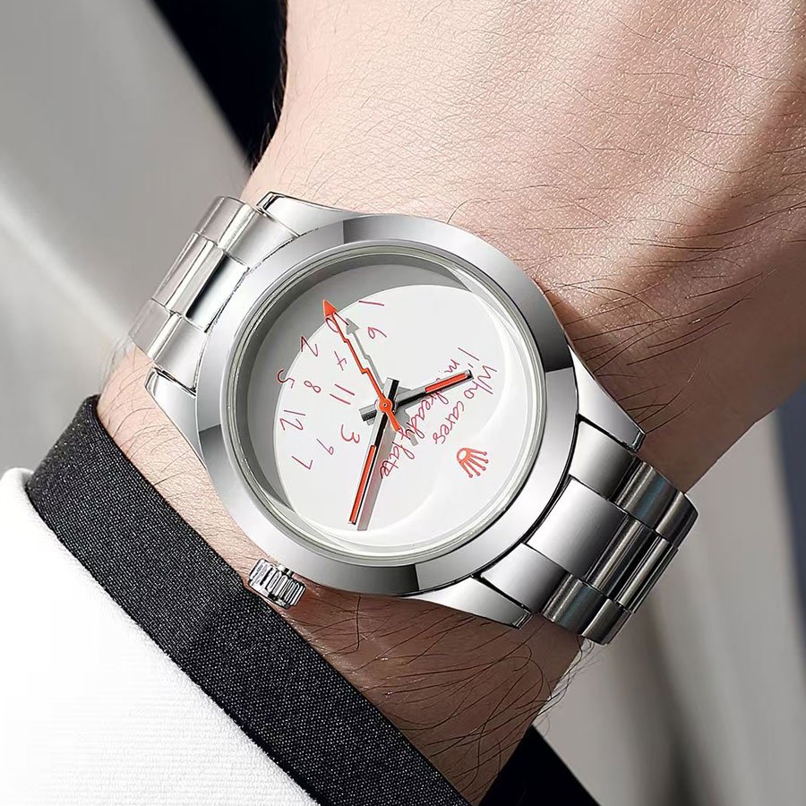 Silver & White Watch - Apex Studio