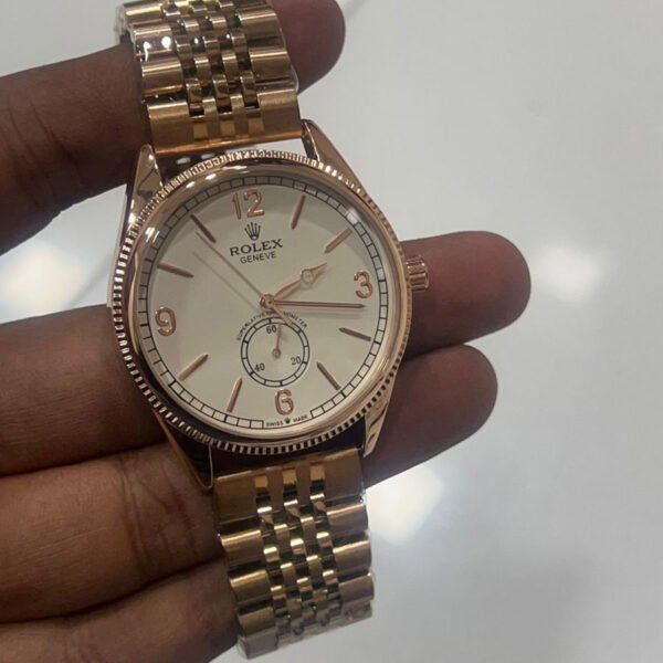 White & Rose Gold Watch - Monarch Form