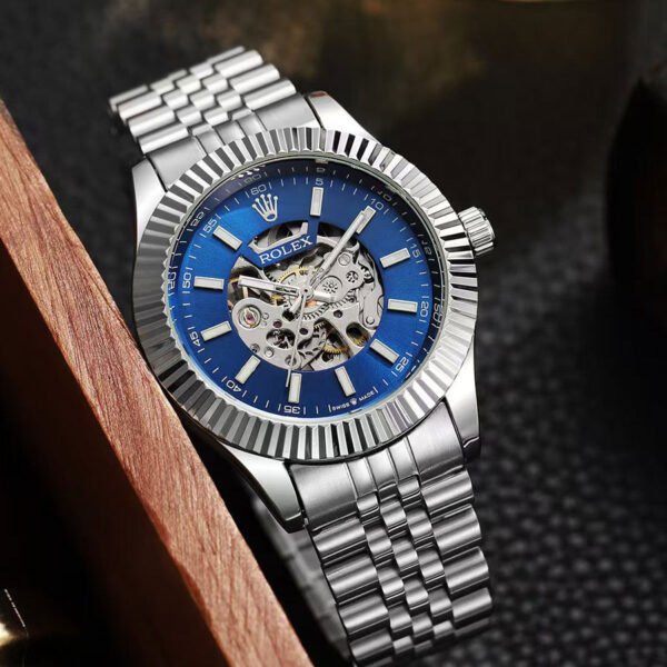 Blue & Silver Automatic Watch - Crest Signature
