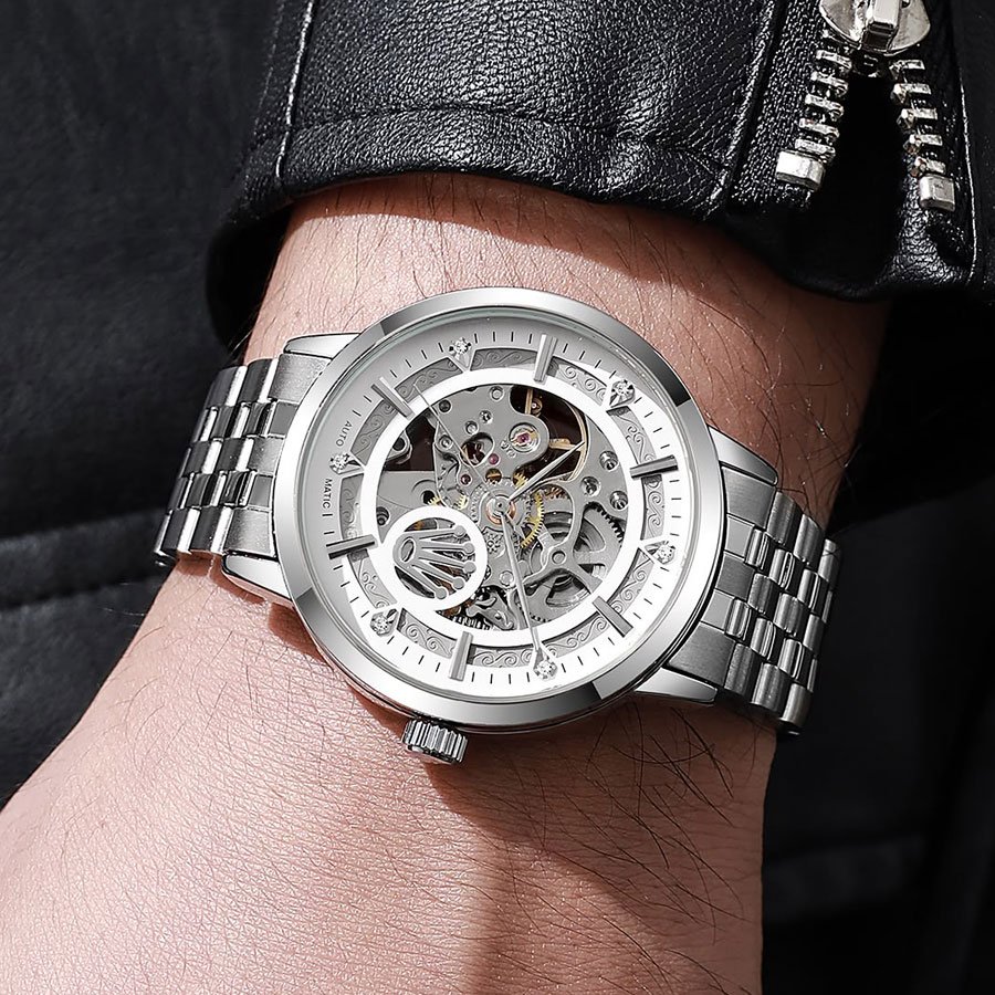 Silver Automatic Watch - Ember Heritage
