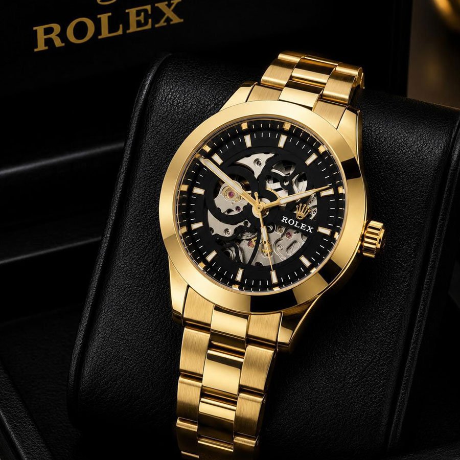 Black & Gold Automatic Watch - Monarch Select