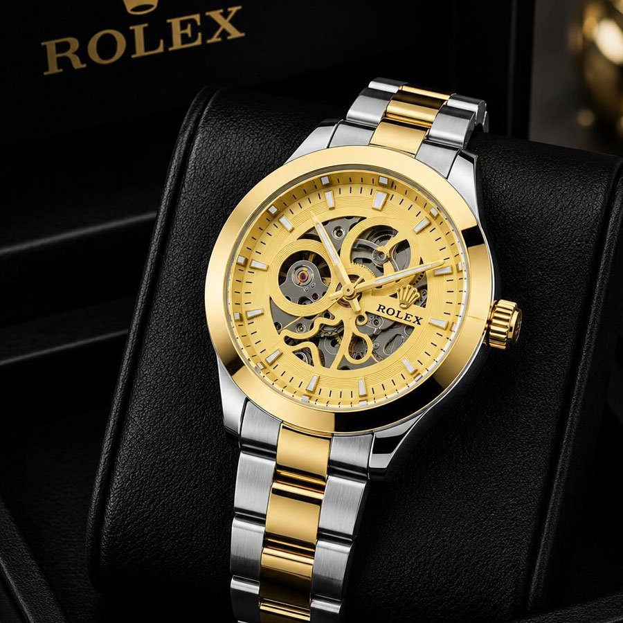 Silver & Gold Automatic Watch - Apex Prime
