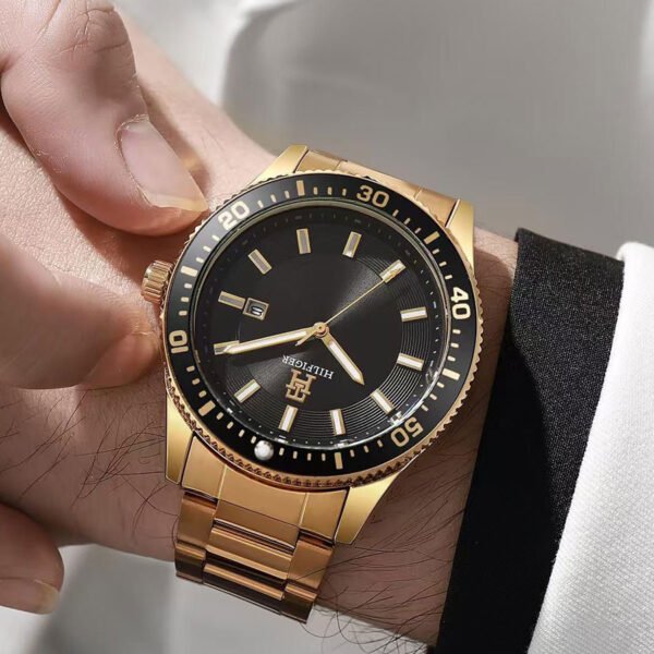 Black & Gold Watch - Vertex Signature