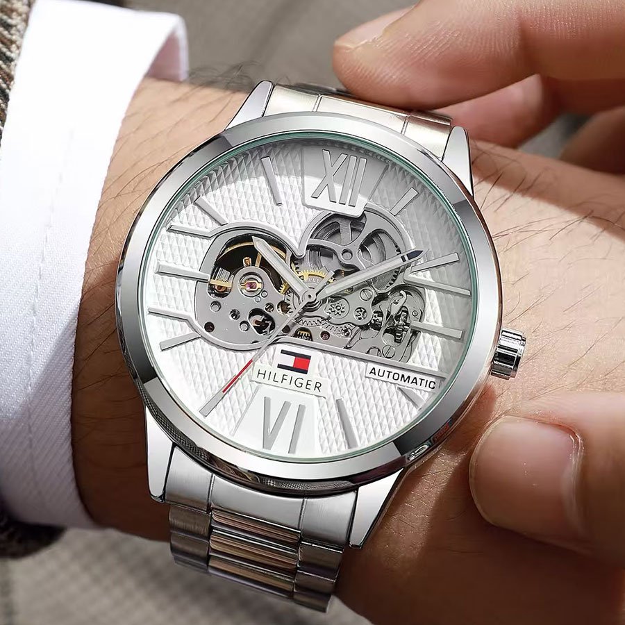 Silver Automatic Watch - Aurora Edge