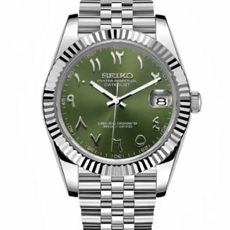 Green & Silver Watch - Aurora Form