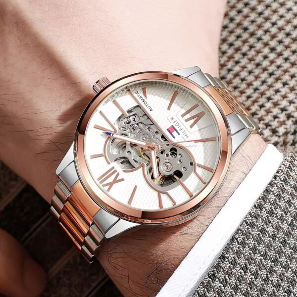 Rose Gold Automatic Watch - Horizon Spirit