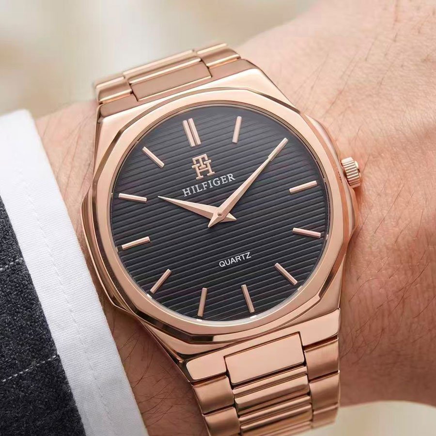 Black & Rose Gold Watch - Apex Design