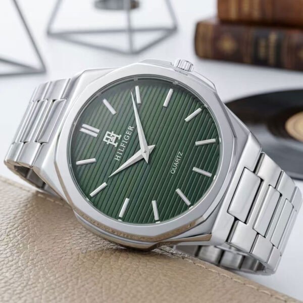 Silver & Green Watch - Apex Core