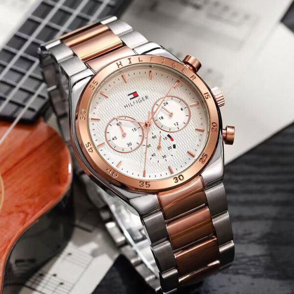 White & Rose Gold Watch - Nova Design