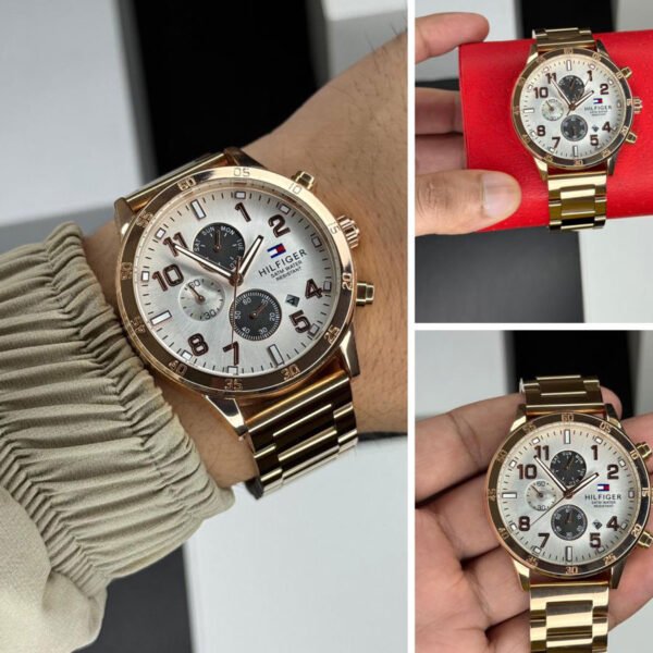White & Rose Gold Watch - Monarch Classic