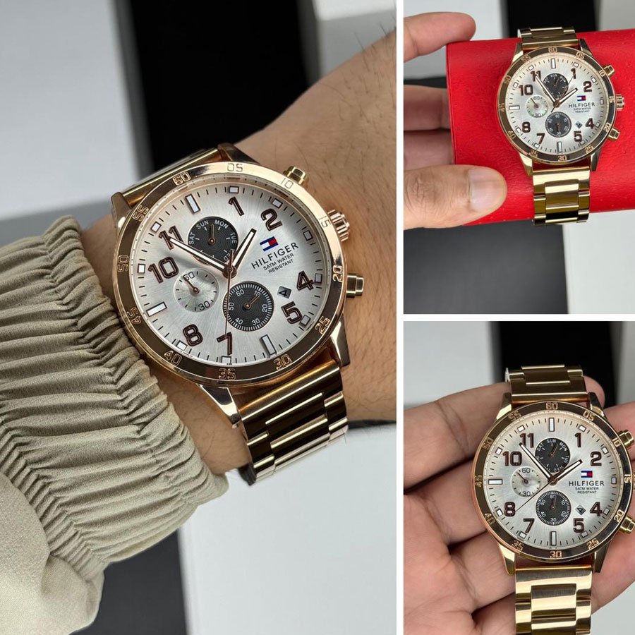 White & Rose Gold Watch - Monarch Classic
