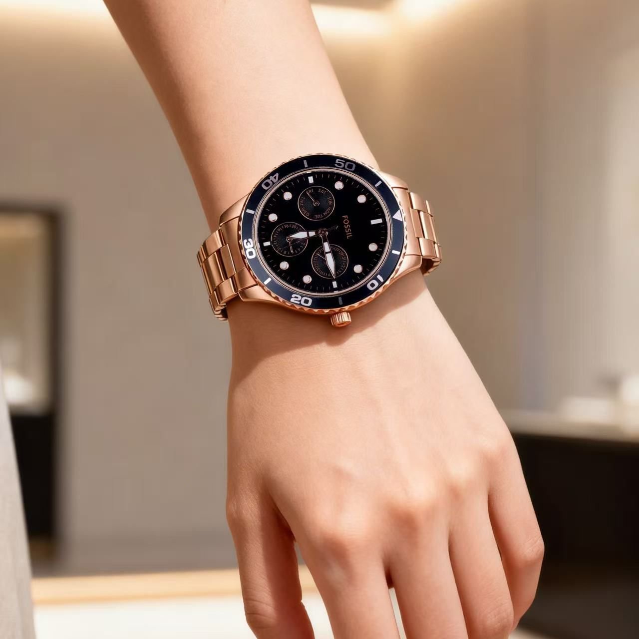 Black & Gold Watch - Aurora Reserve
