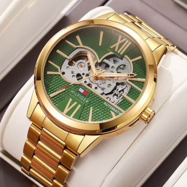Green & Gold Automatic Watch - Vertex Prime