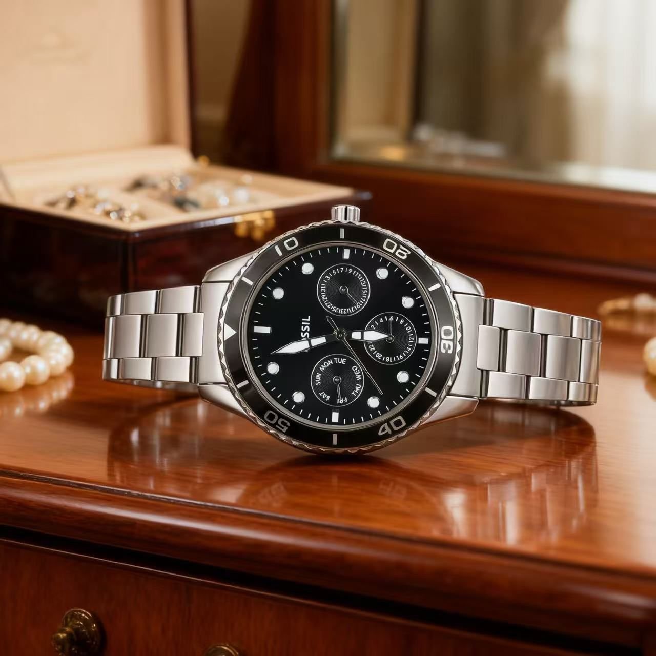 Black & Silver Watch - Aurora Classic